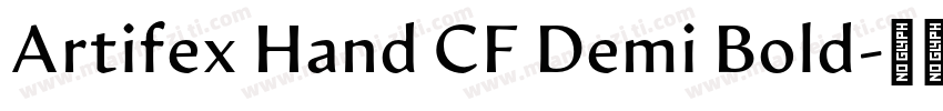 Artifex Hand CF Demi Bold字体转换